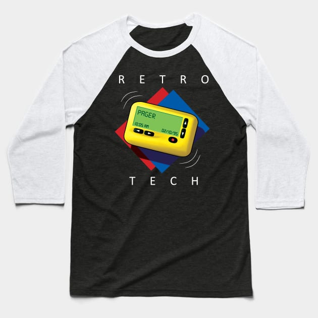 Retro Tech Baseball T-Shirt by dhodosinaga